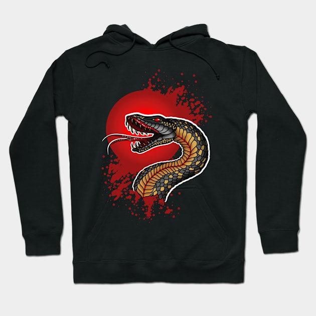 Blood Moon Snake Hoodie by CelticDragoness